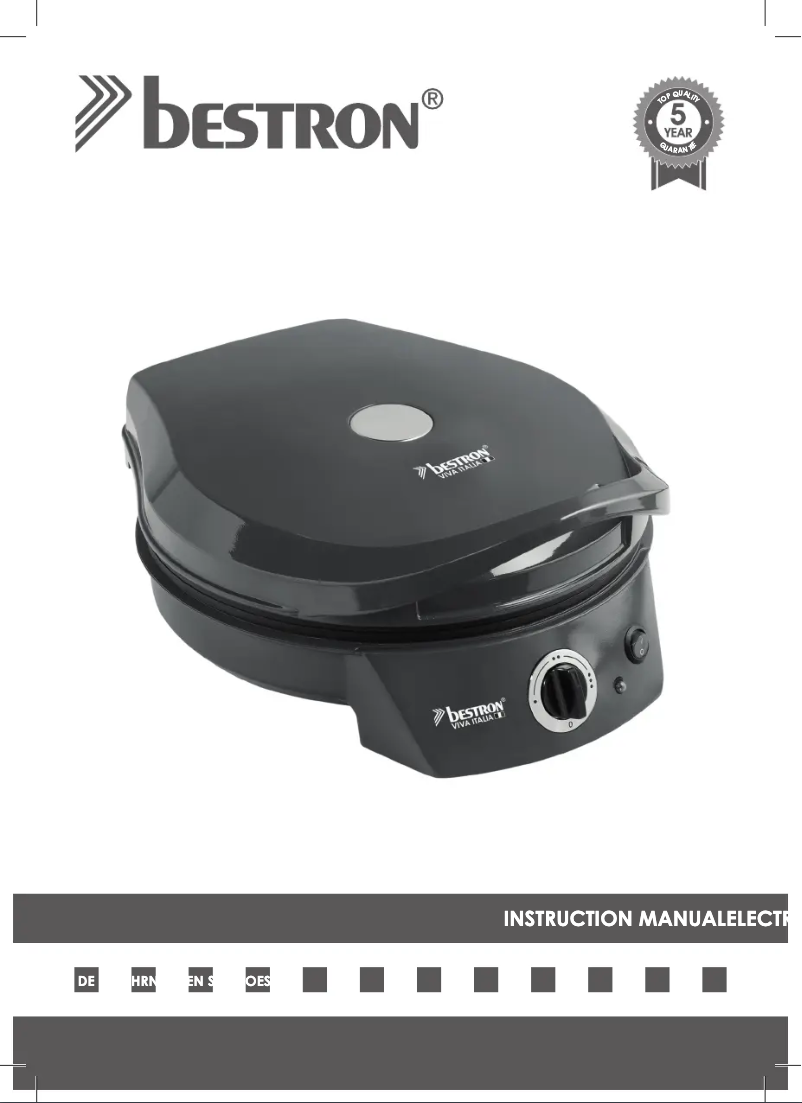 Page 1 de la notice Manuel utilisateur Bestron Viva Italia APZ400Z