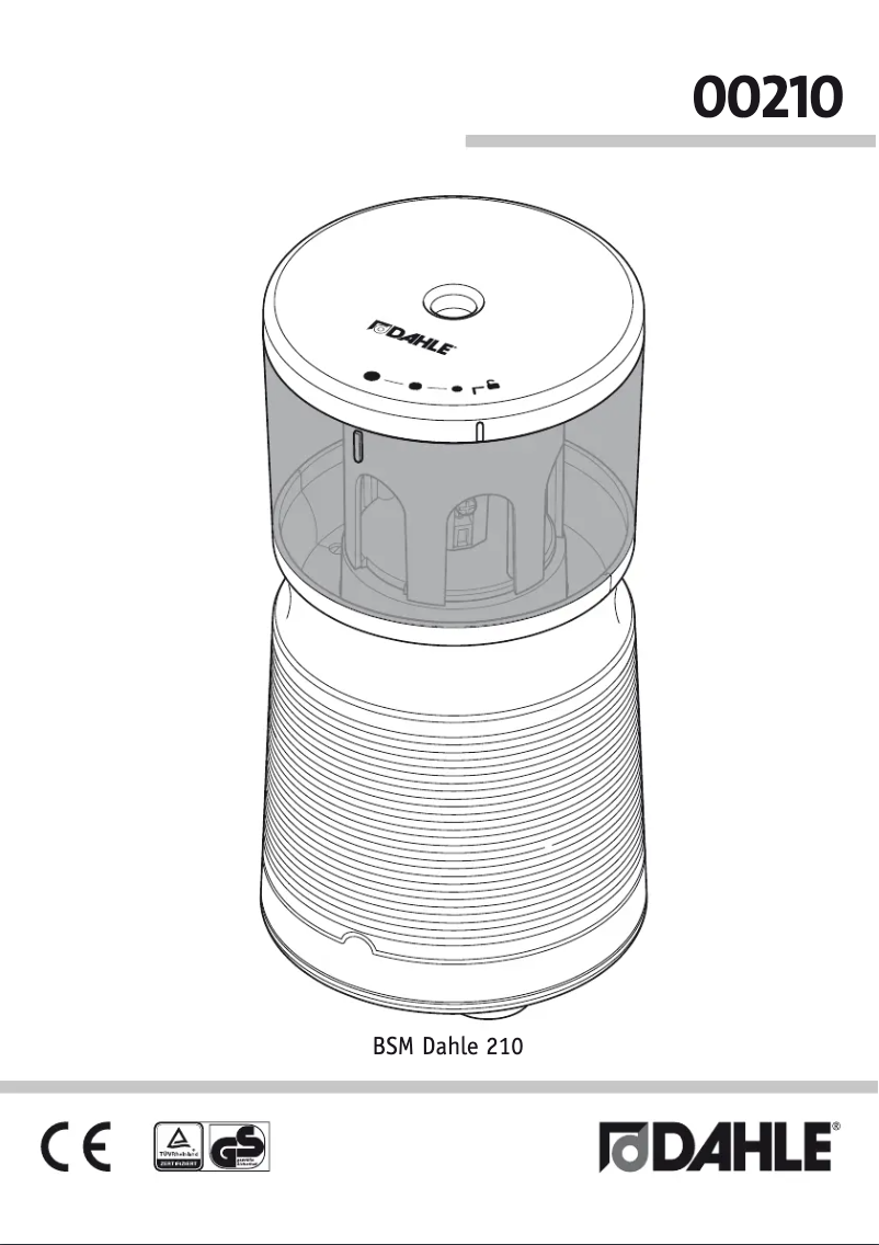 Page n°1 - Manuel utilisateur Dahle 00210