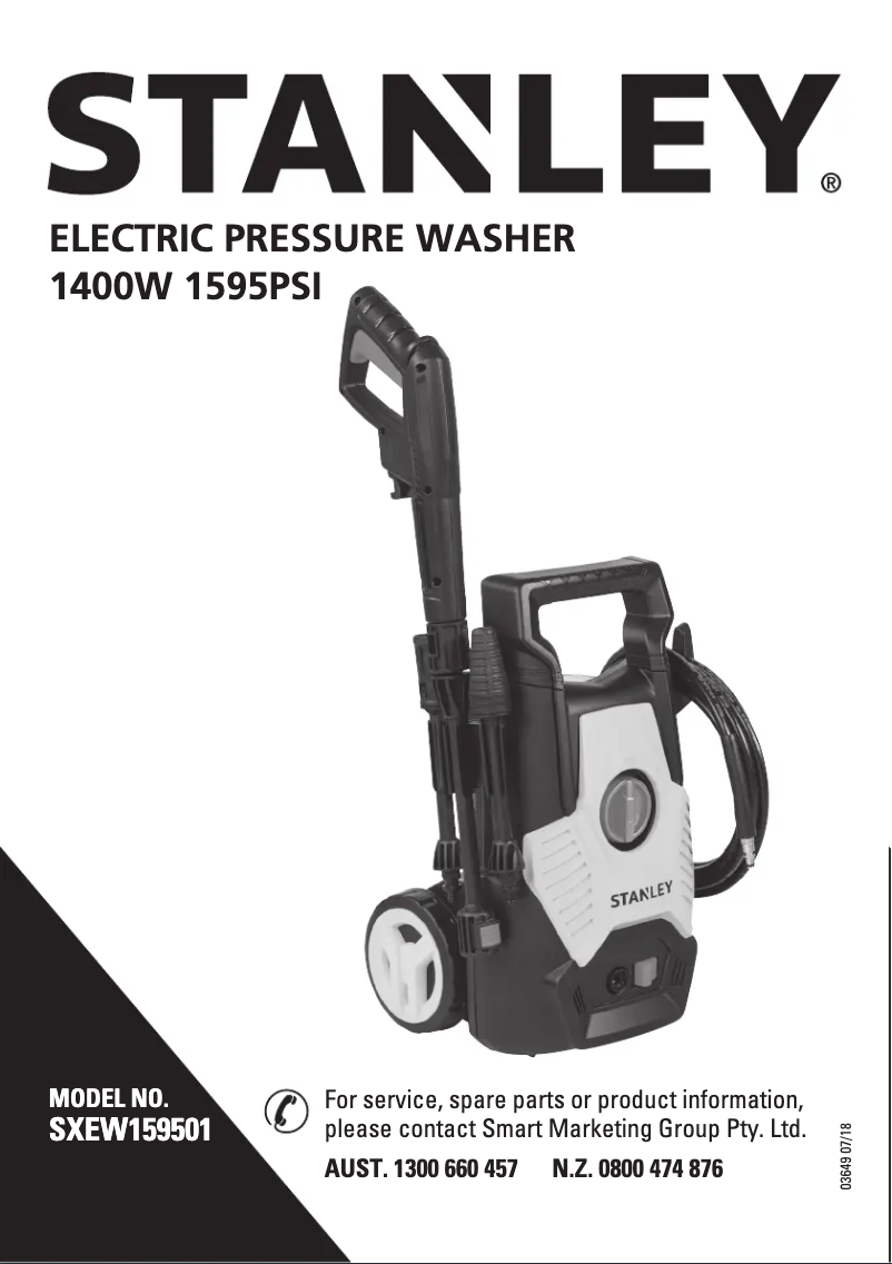 Page 1 de la notice Manuel utilisateur Stanley SXEW159501