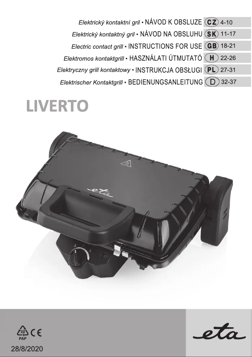 Página 1 del manual Manual de usuario Eta Livero 4155 90000