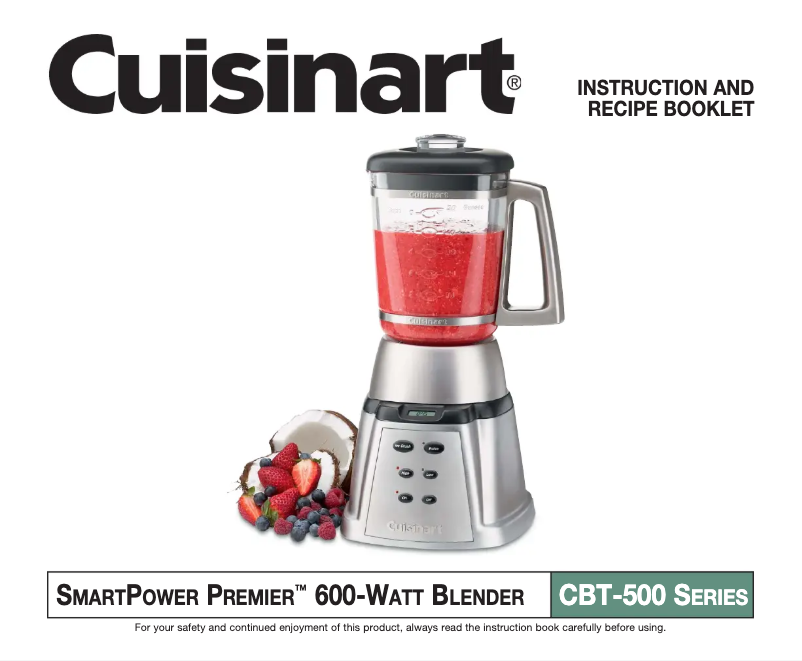 Page 1 de la notice Manuel utilisateur Cuisinart SmartPower Premier CBT-500