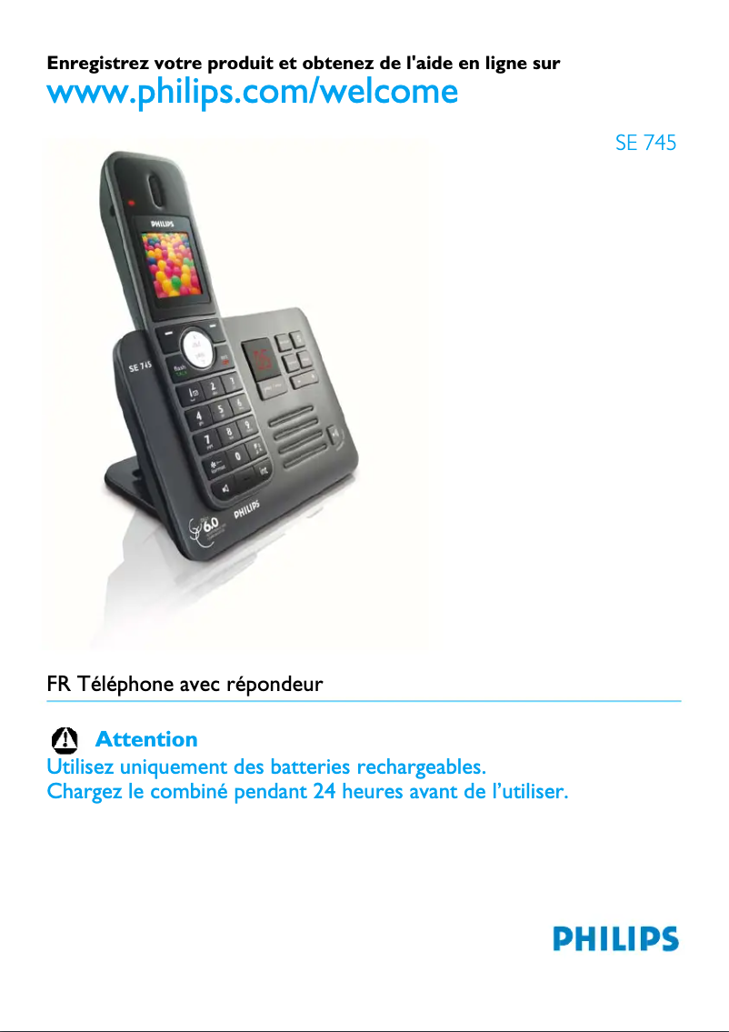 Imagen de la primera página del manual del dispositivo SE7451B