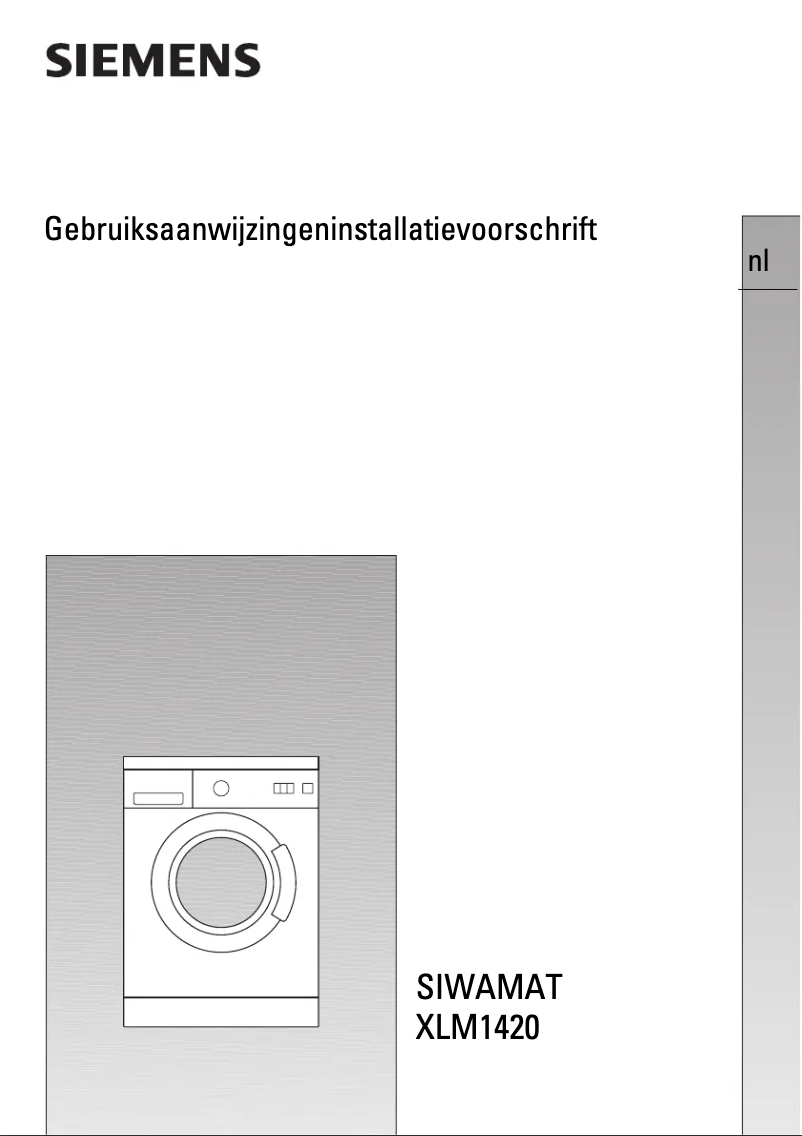 Page n°1 - Manuel utilisateur Siemens WXLM1420