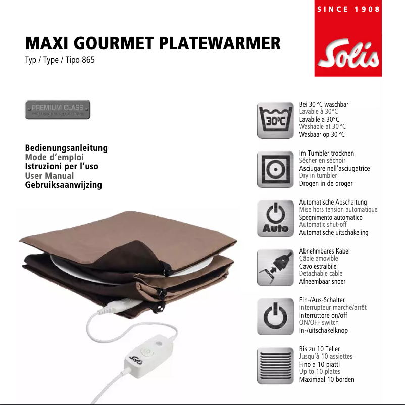 Image de la première page du manuel de l'appareil Maxi Gourmet