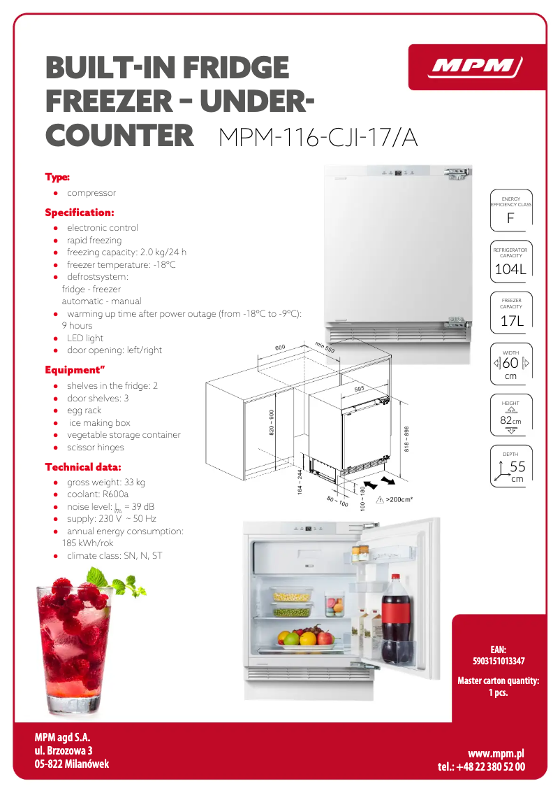 Image de la première page du manuel de l'appareil MPM-116-CJI-17/A