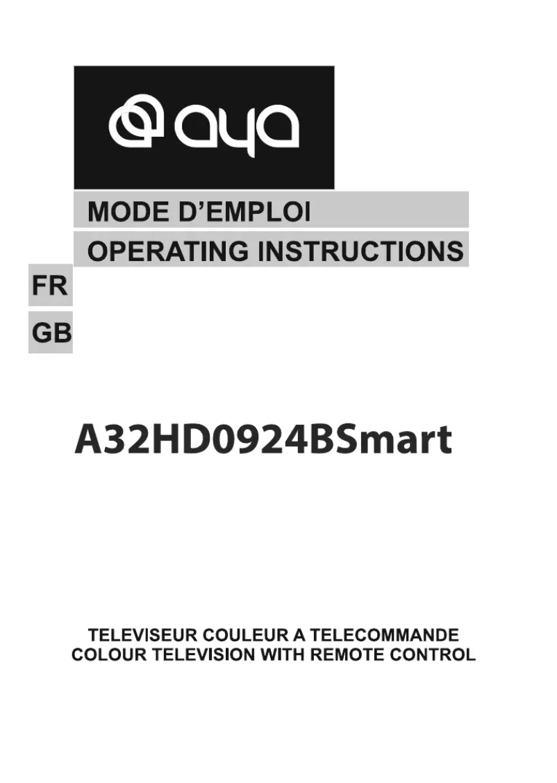 Image de la première page du manuel de l'appareil A32HD0924BSMART
