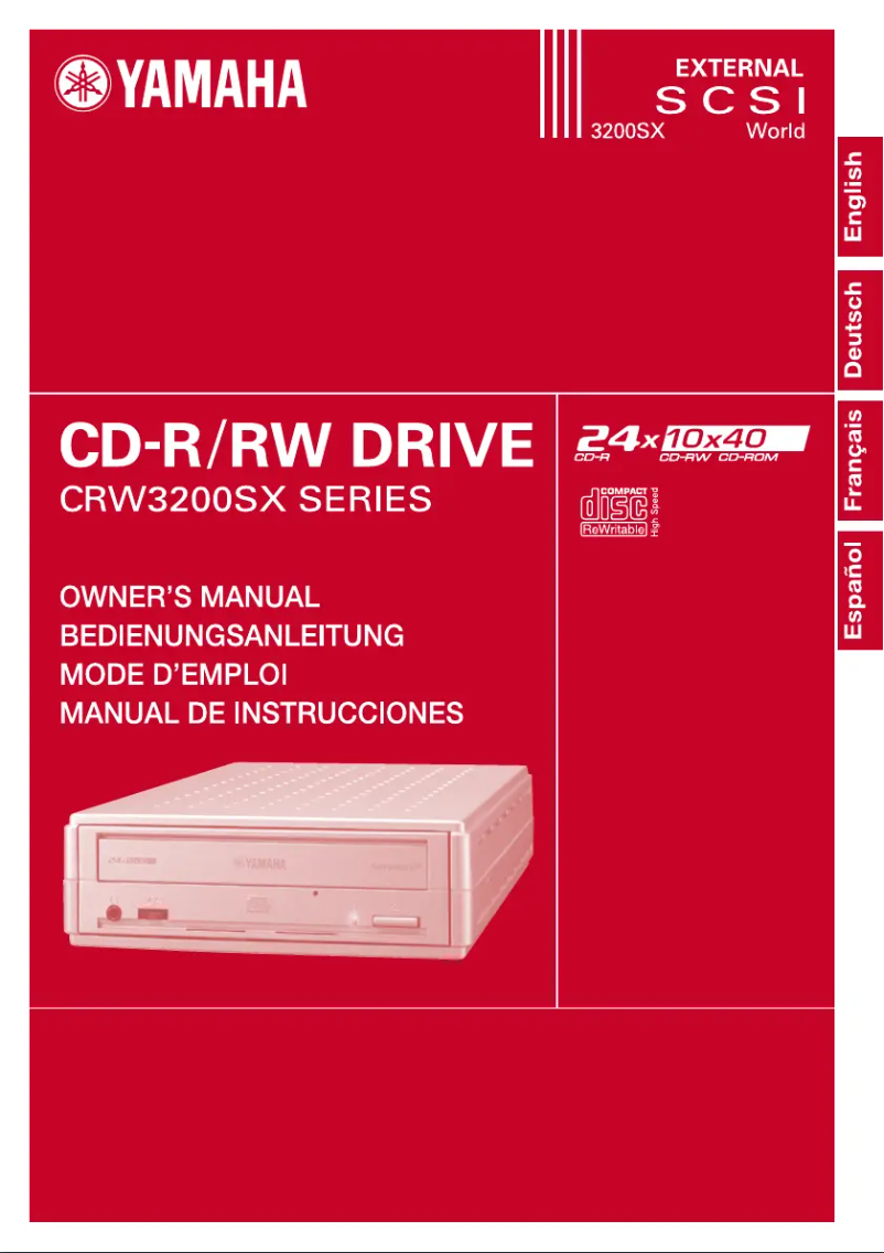 Imagen de la primera página del manual del dispositivo CRW-3200SX