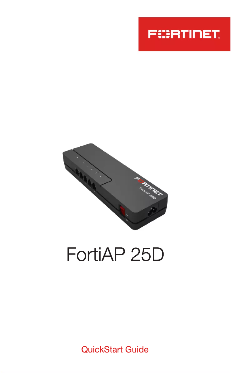 Page 1 de la notice Manuel utilisateur Fortinet FortiAP 25D