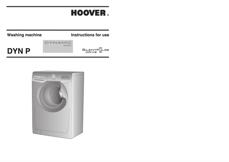 Page 1 de la notice Manuel utilisateur Hoover DYN 9166P