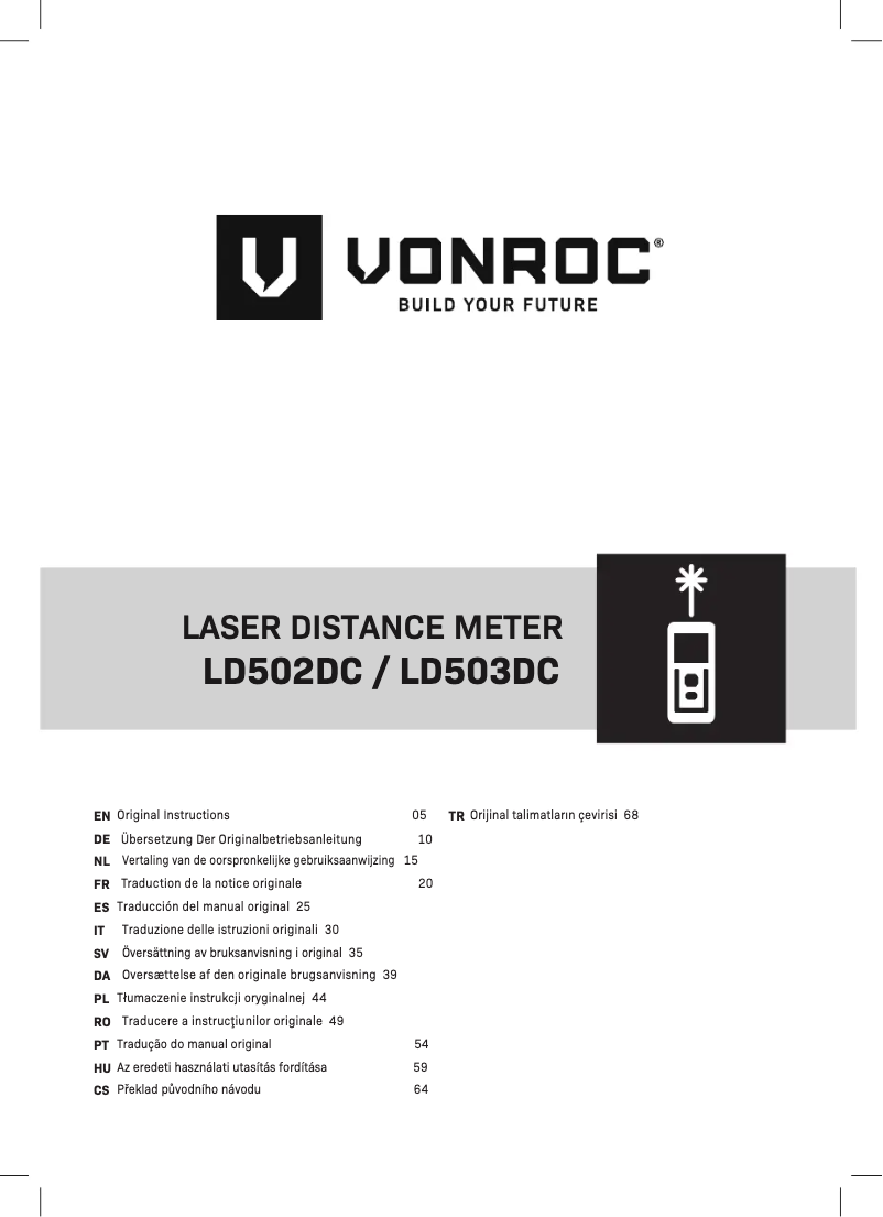 Page n°1 - Manuel utilisateur Vonroc LD503DC