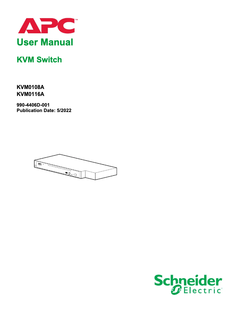 Página 1 del manual Manual de usuario APC KVM0116A