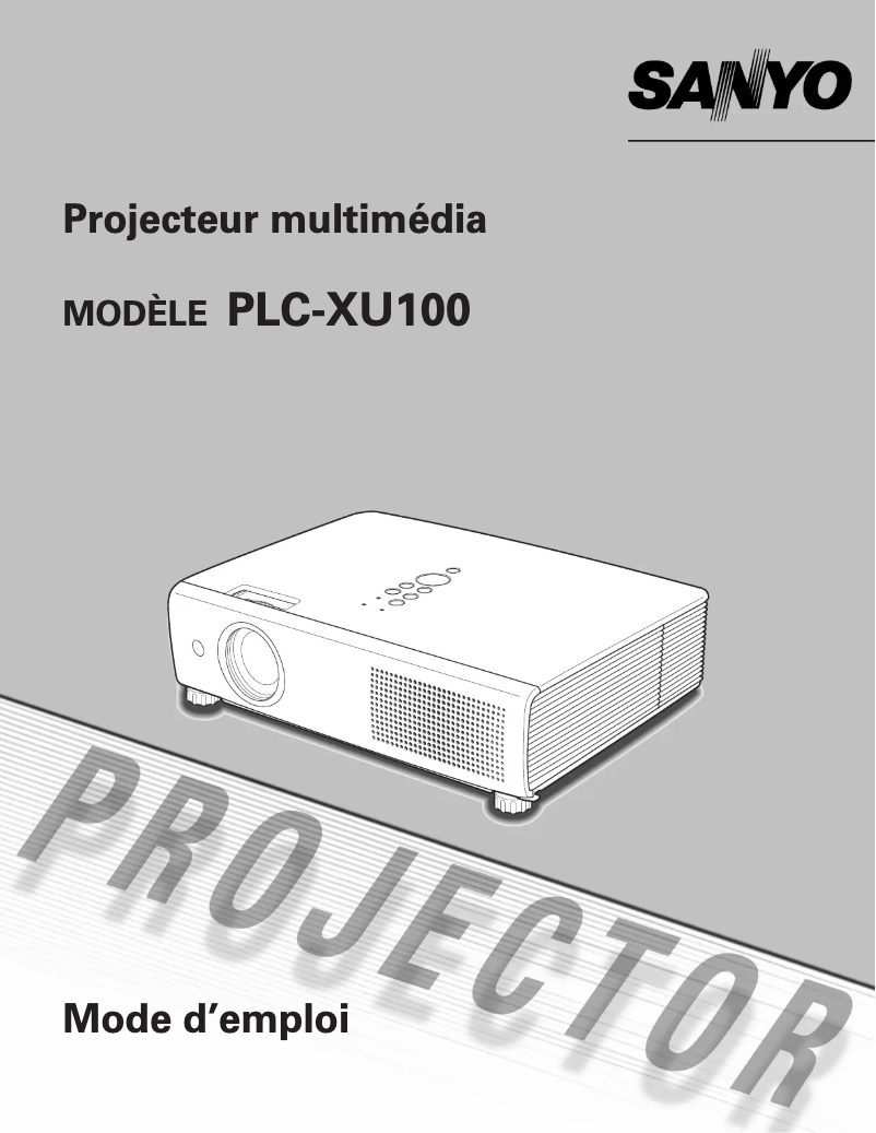 Image de la première page du manuel de l'appareil PLC-XU100