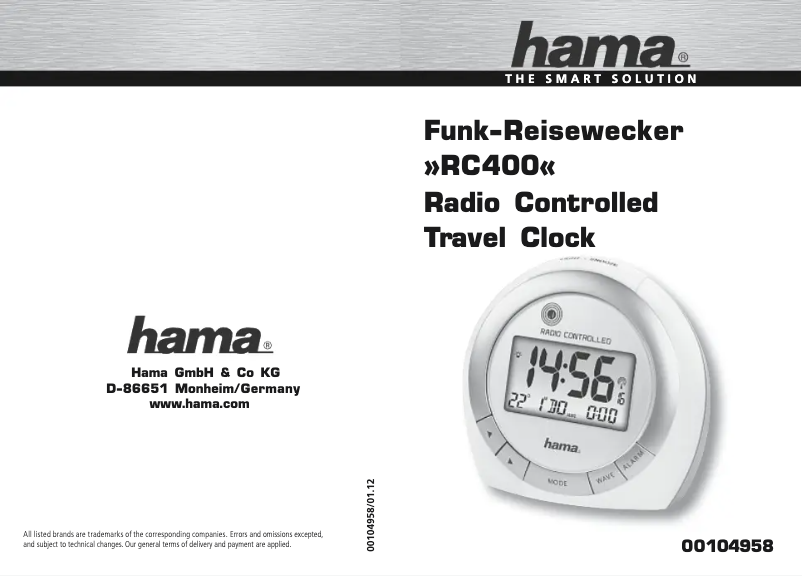 Página 1 del manual Manual de usuario Hama RC400