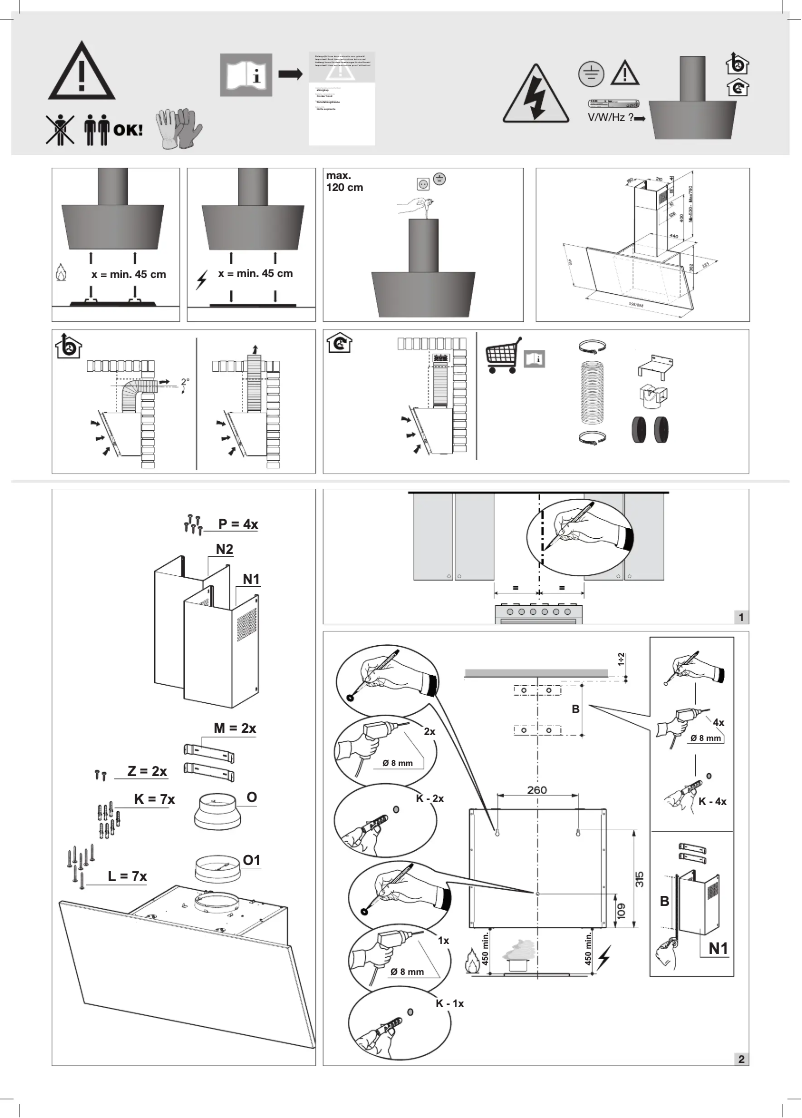 Page 1 de la notice Guide d'installation Asko CD4634B
