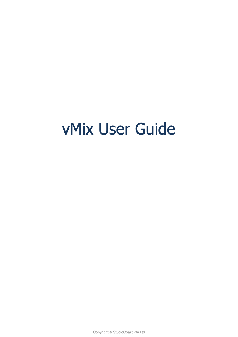 Page n°1 - Manuel utilisateur JVC vMix KM-IP8S4