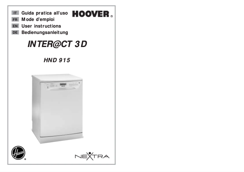 Page n°1 - Manuel utilisateur Hoover HND 915-03S