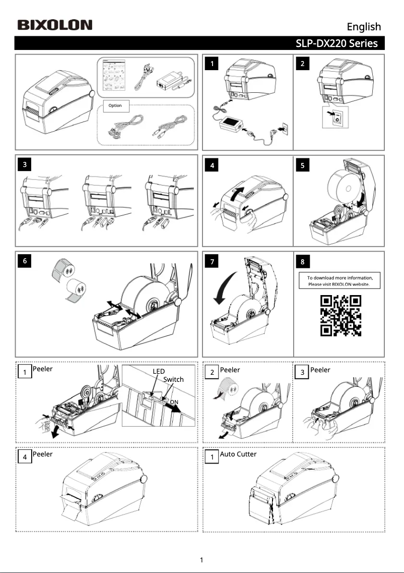 Page 1 de la notice Manuel utilisateur Bixolon SLP-DX220