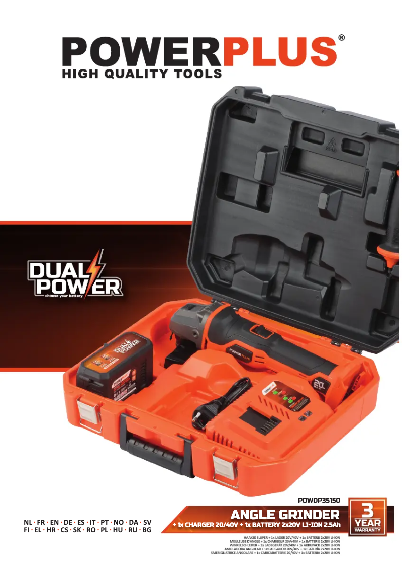 Page n°1 - Manuel utilisateur PowerPlus POWDP35150