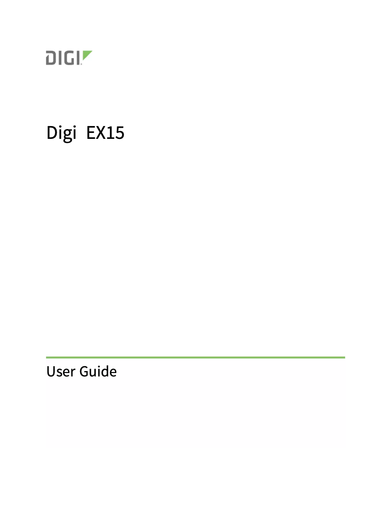 Image de la première page du manuel de l'appareil EX15