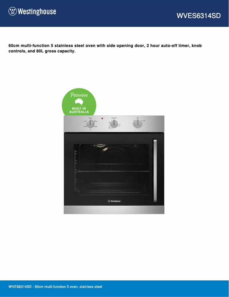 Image de la première page du manuel de l'appareil WVES6314SD