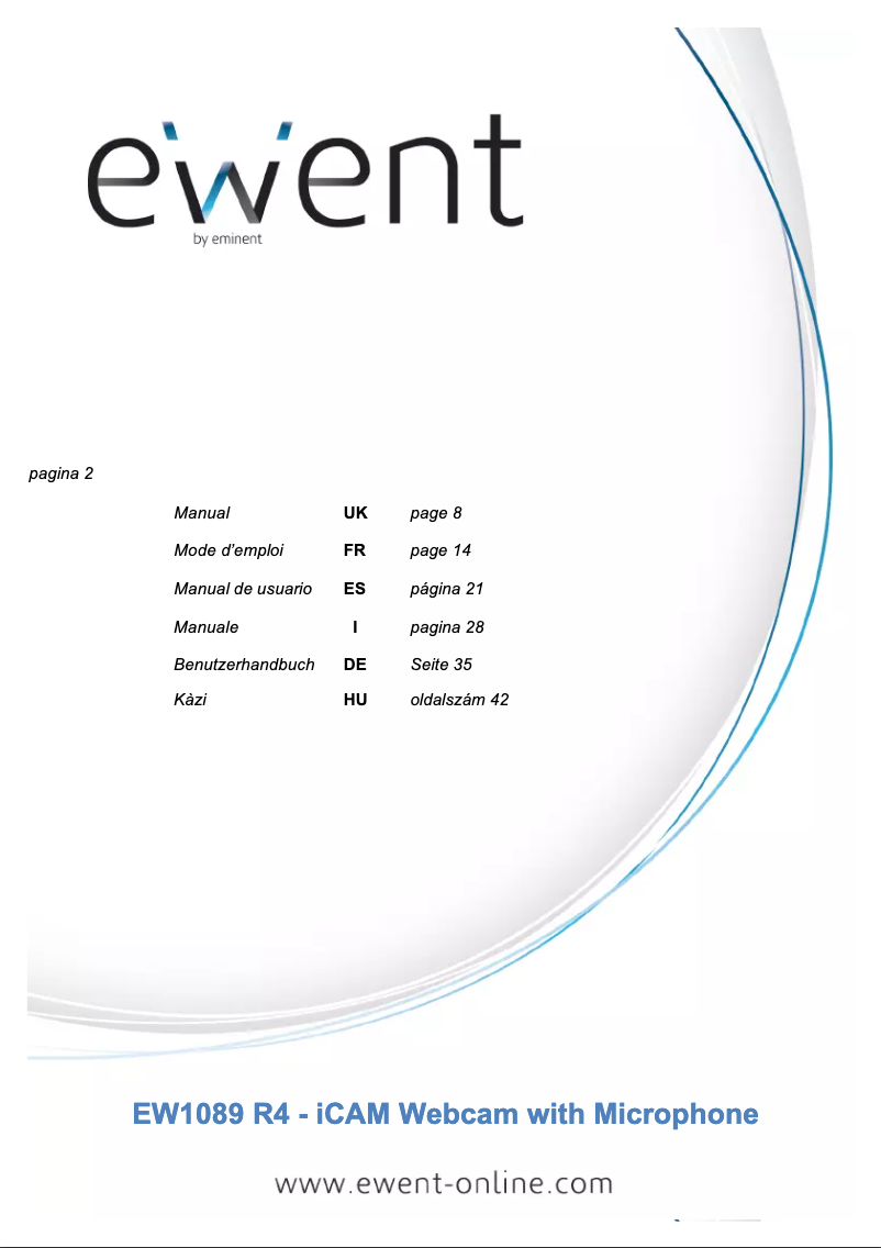 Image de la première page du manuel de l'appareil EW1089