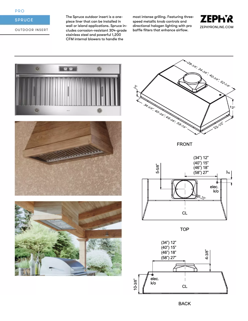 Page n°1 - Fiche technique Zephyr AK9834AS