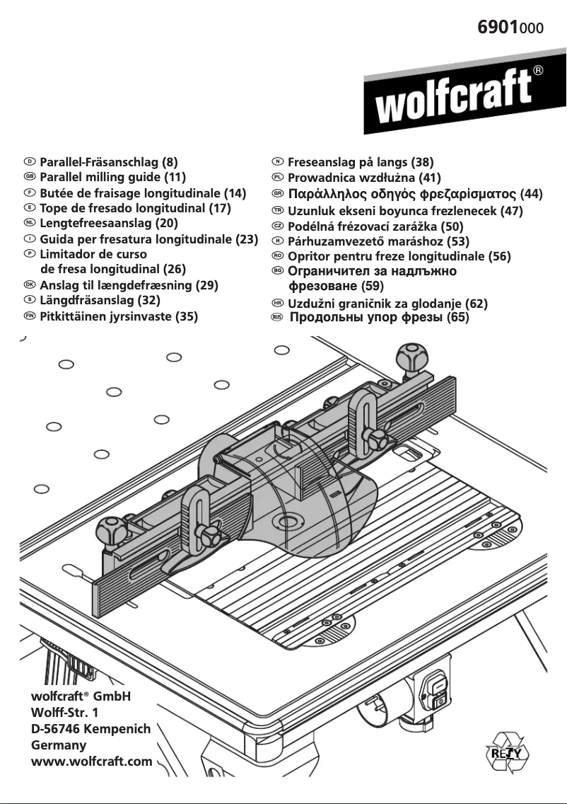 Page 1 de la notice Manuel utilisateur Wolfcraft 6901000