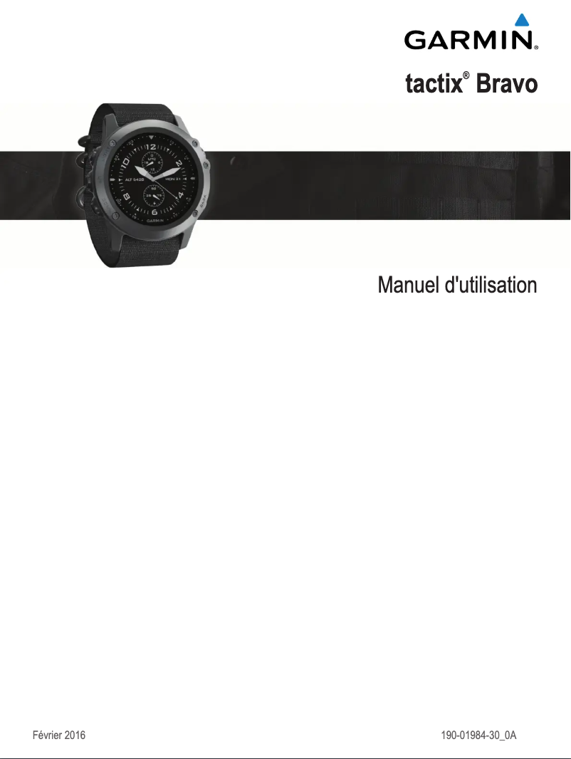 Page n°1 - Manuel utilisateur Garmin tactix Bravo