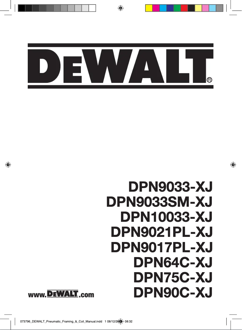 Page 1 de la notice Manuel utilisateur DeWalt DPN64C-1-XJ