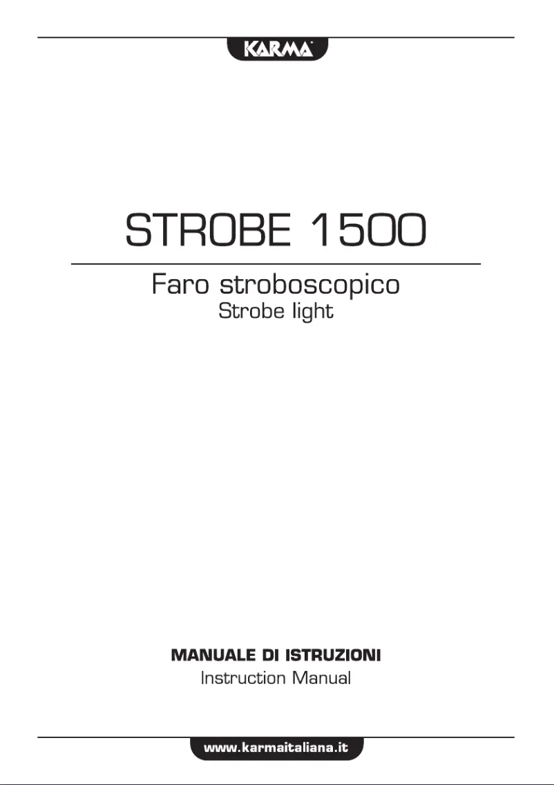 Page 1 de la notice Manuel utilisateur Karma STROBE 1500