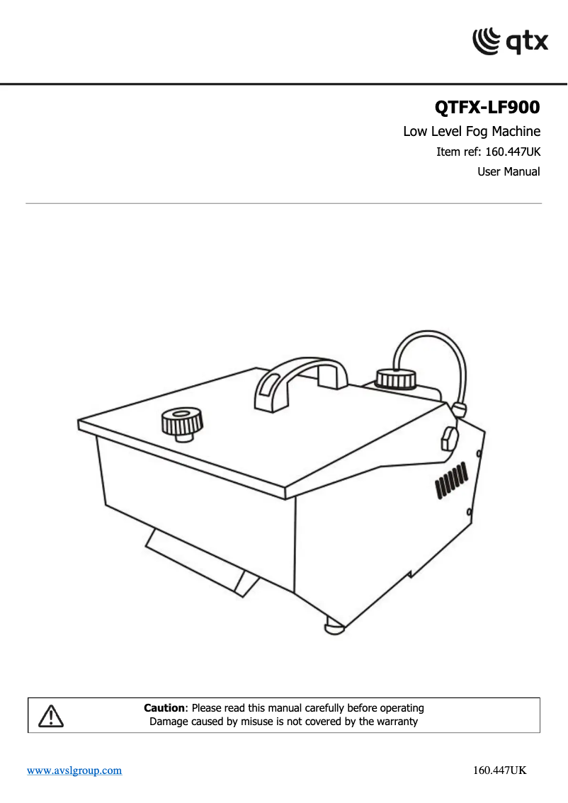 Page n°1 - Manuel utilisateur Qtx QTFX-LF900