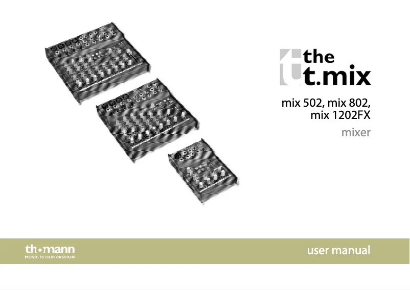 Page 1 de la notice Manuel utilisateur the t.mix mix 1202FX