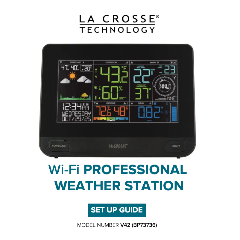 Page n°1 - Manuel utilisateur La Crosse Technology V42