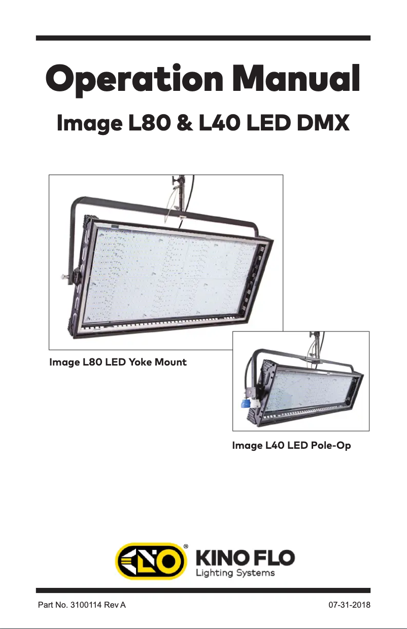 Image de la première page du manuel de l'appareil Image L80 LED