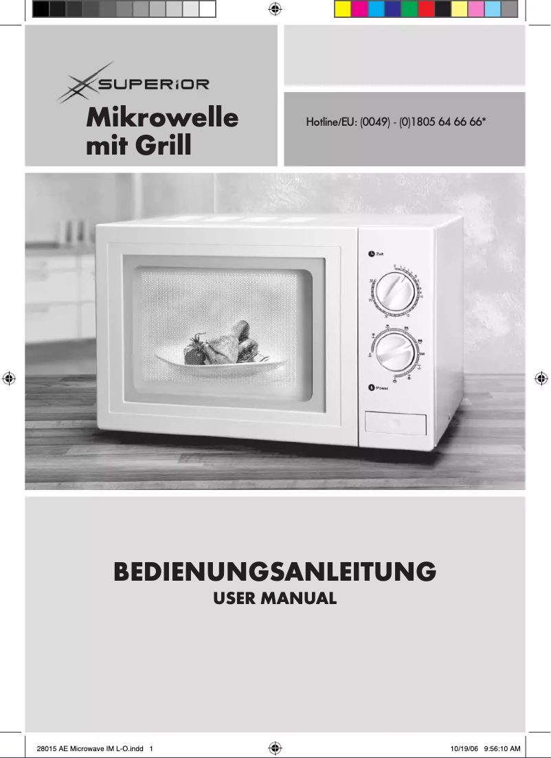 Page 1 de la notice Manuel utilisateur Superior WD700J17-2