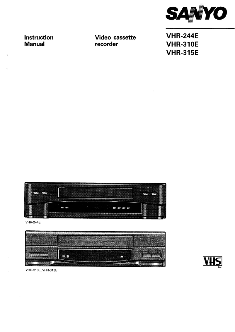 Page n°1 - Manuel utilisateur Sanyo VHR-310