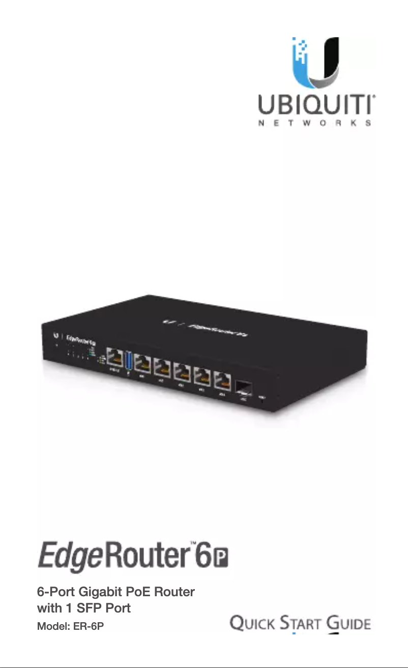 Image de la première page du manuel de l'appareil EdgeRouter 6P