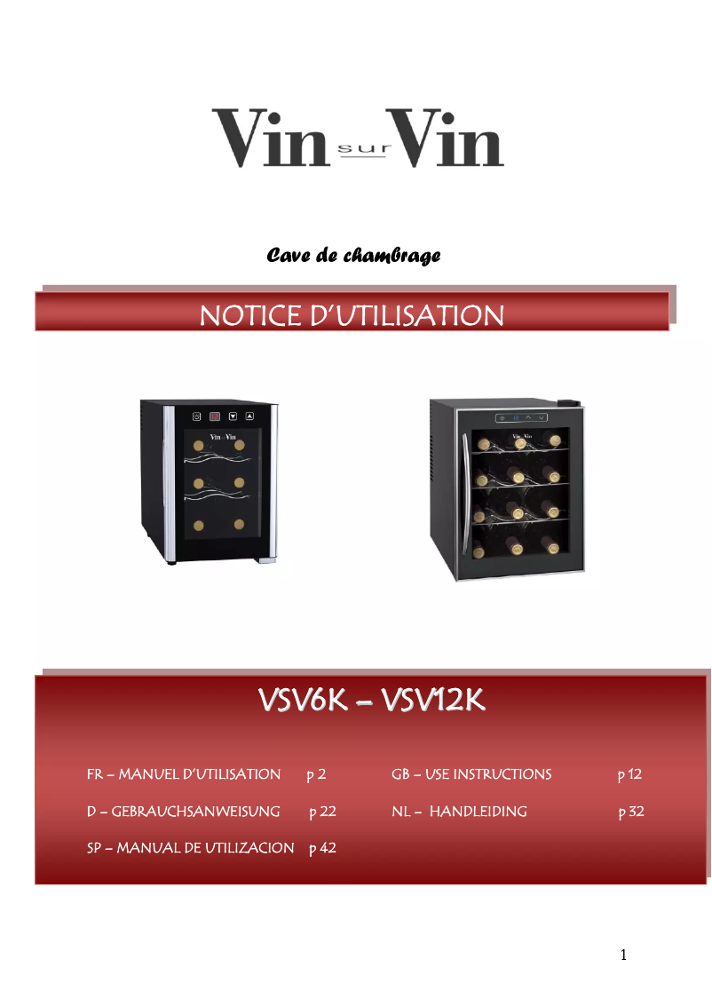 Page 1 de la notice Manuel utilisateur Climadiff VSV6K