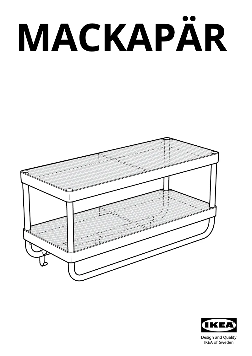 Page 1 de la notice Manuel utilisateur Ikea MACKAPÄR 905.309.91