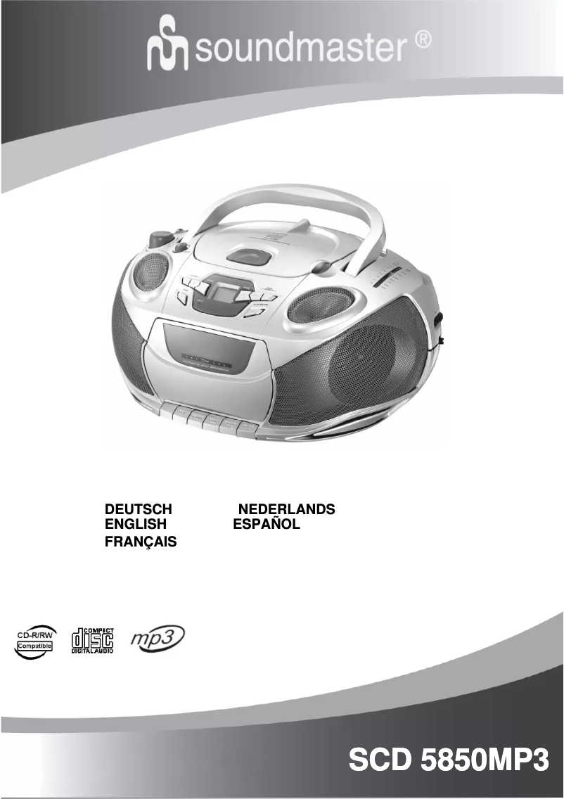 Image de la première page du manuel de l'appareil SCD 5850MP3