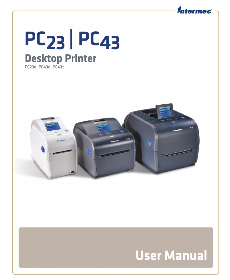 Page n°1 - Manuel utilisateur Intermec PC43t