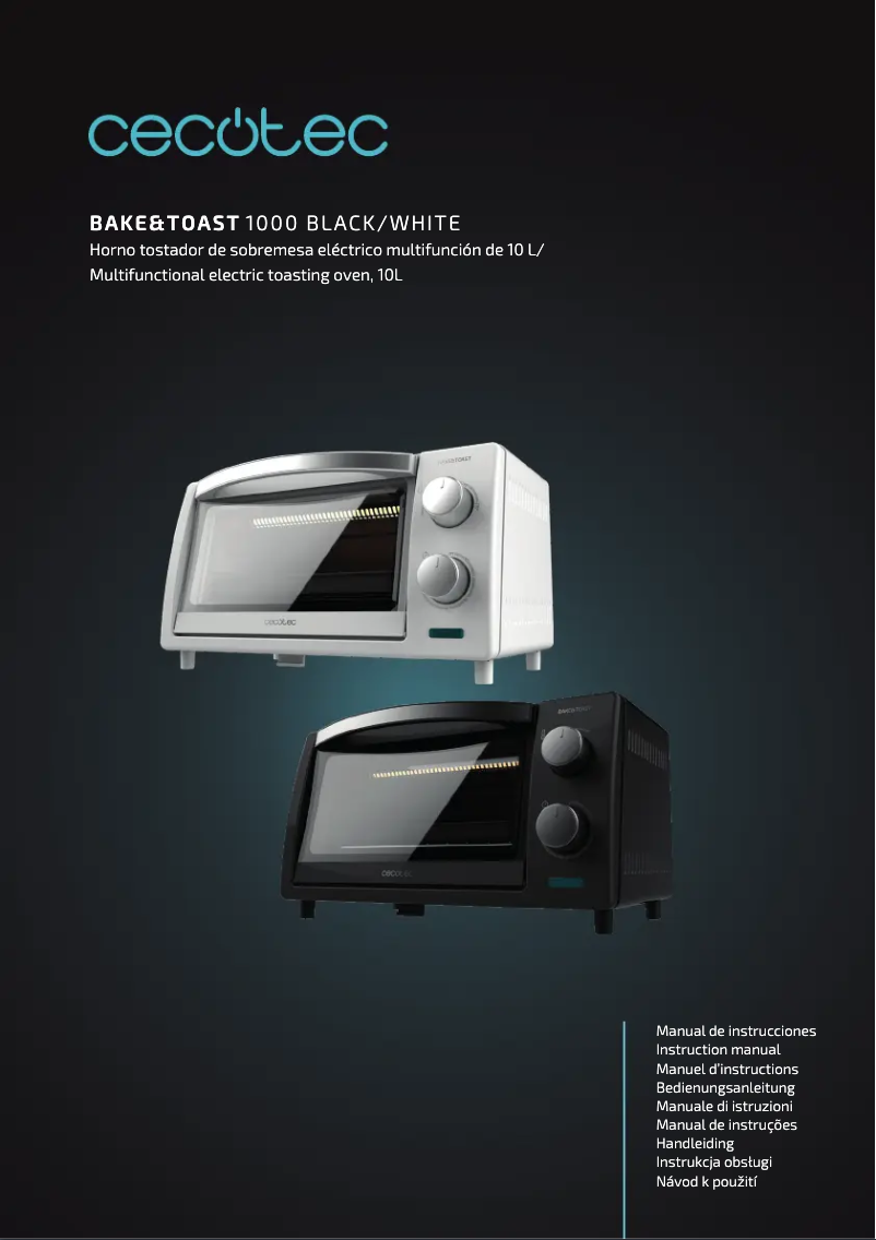 Page 1 de la notice Manuel utilisateur Cecotec Bake&Toast 1000