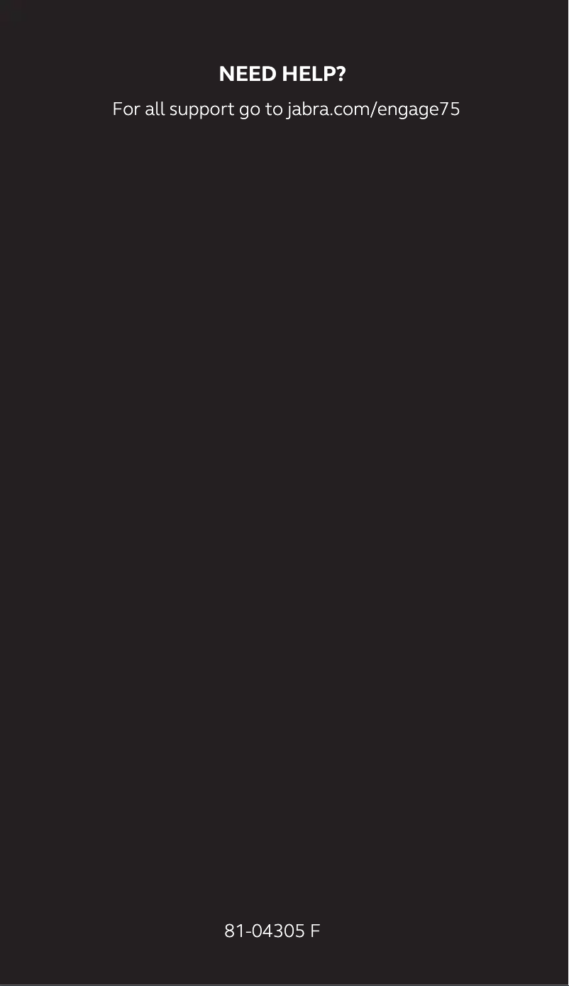 Página 1 del manual Guía de inicio rápido Jabra Engage 75