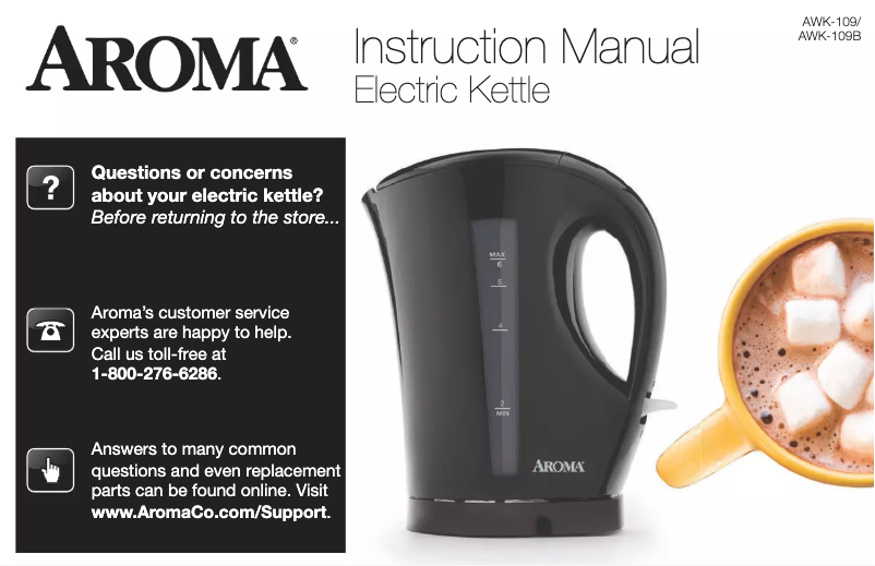 Page 1 de la notice Manuel utilisateur Aroma AWK-109B