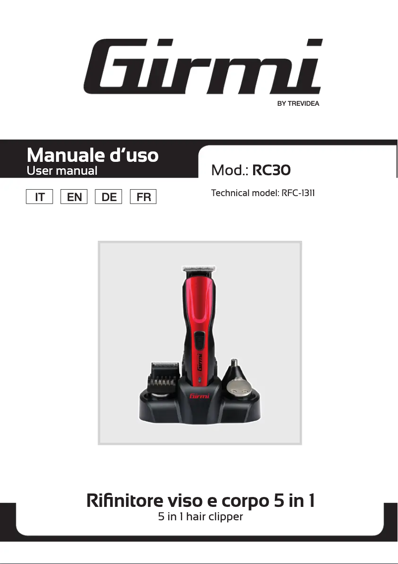 Page 1 de la notice Manuel utilisateur Girmi RC30