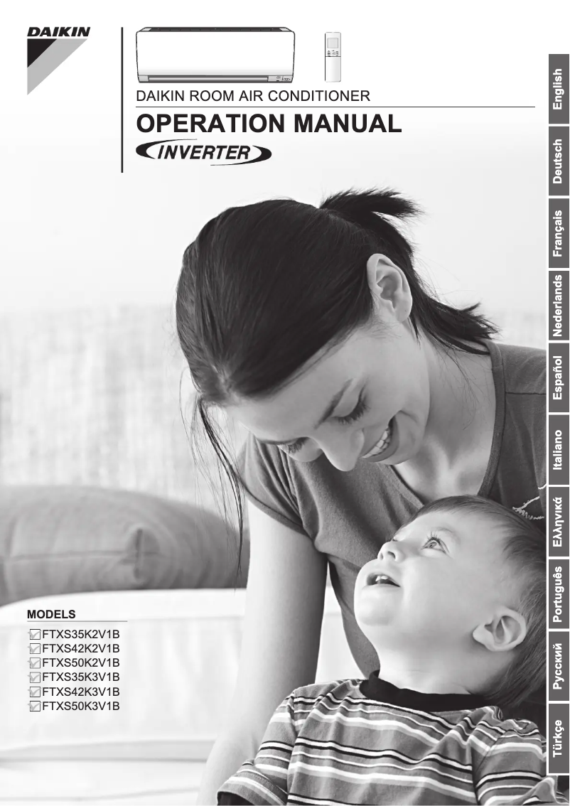 Image de la première page du manuel de l'appareil Inverter FTXS42K2V1B