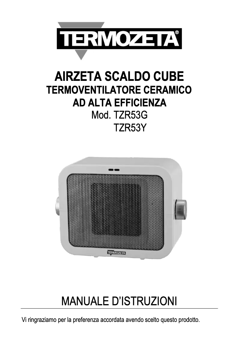 Page n°1 - Manuel utilisateur Termozeta TZR53Y