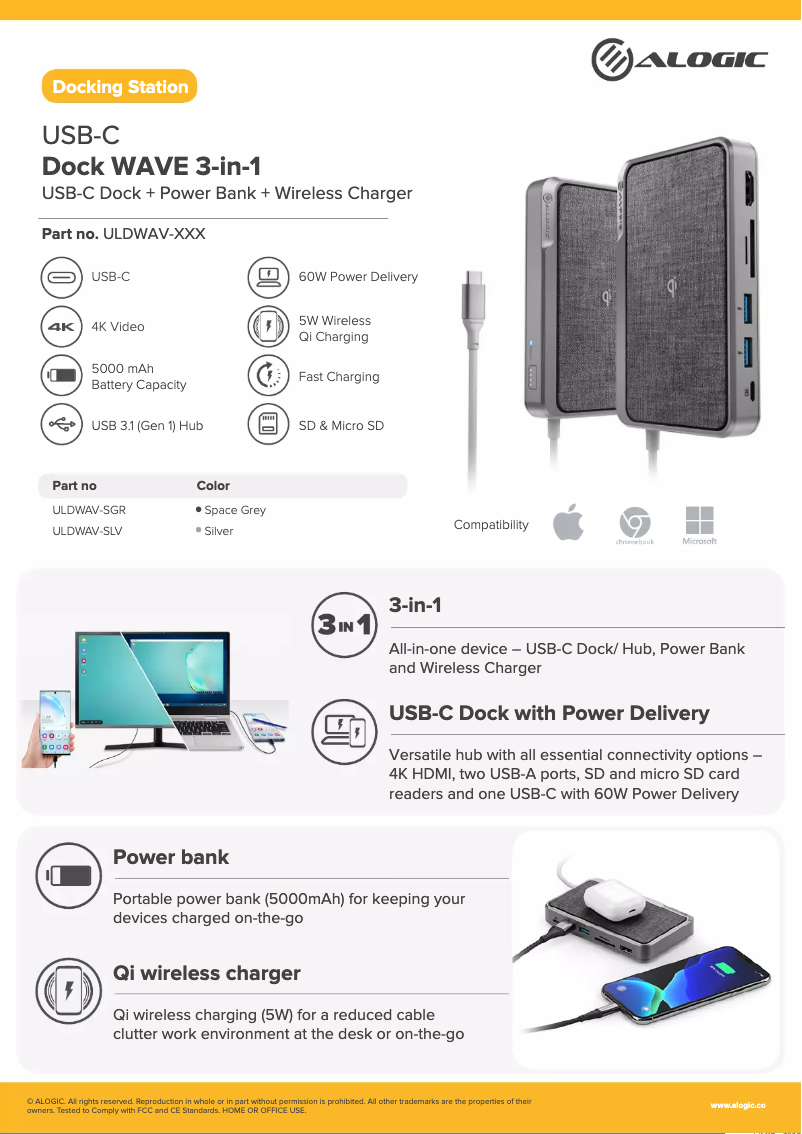 Image de la première page du manuel de l'appareil Dock WAVE 3-in-1