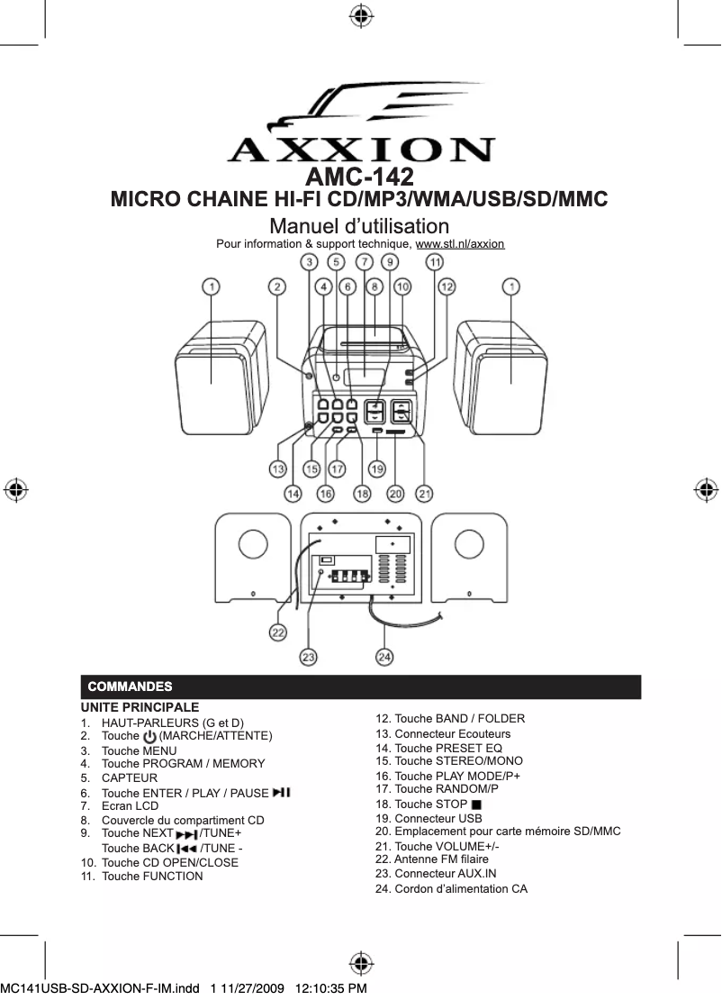 Página 1 del manual Manual de usuario Axxion AMC-142