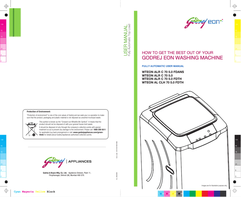 Page n°1 - Manuel utilisateur Godrej WTEON AL CLH 70 5.0 FDTH
